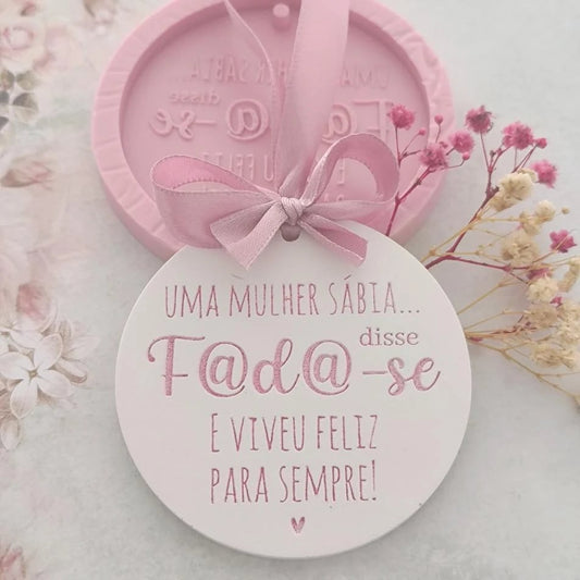 MF005MS - Placa Pingente Molde em silicone -Mulher sábia