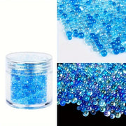 Contas de Vidro Bolha efeito gota d'água 10g- DIY, joias de unhas e decoração artesanal