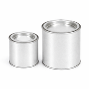 Lata de Metal Redonda Vazia  com tampa de pressão - 125 ml / 250 ml