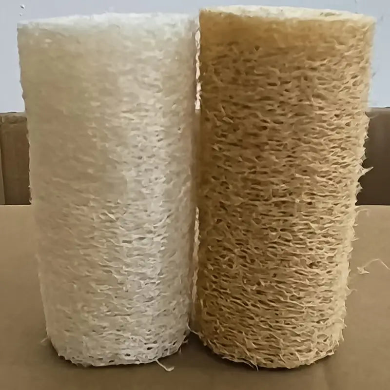 2 Unidades de esponja de bucha vegetal cor original + branco