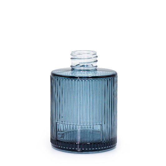 Frasco Vidro  Difusor Redondo Listado Azul 150 ml