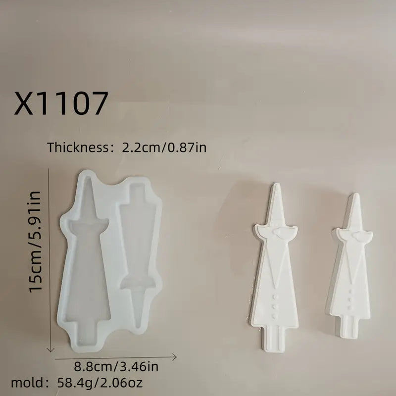 NA024MS- 2 Pai Natal minimalista  Molde