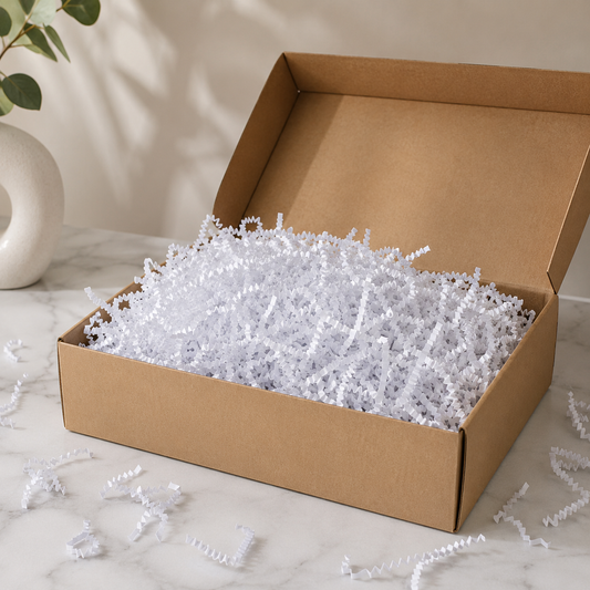 Papel Triturado Zig Zag Branco para Embalagem – 1KG