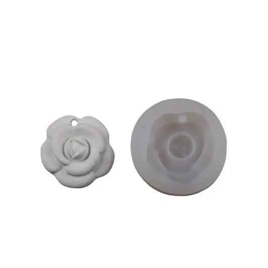 F026MS - Molde de Silicone Camélia com Design de Furo