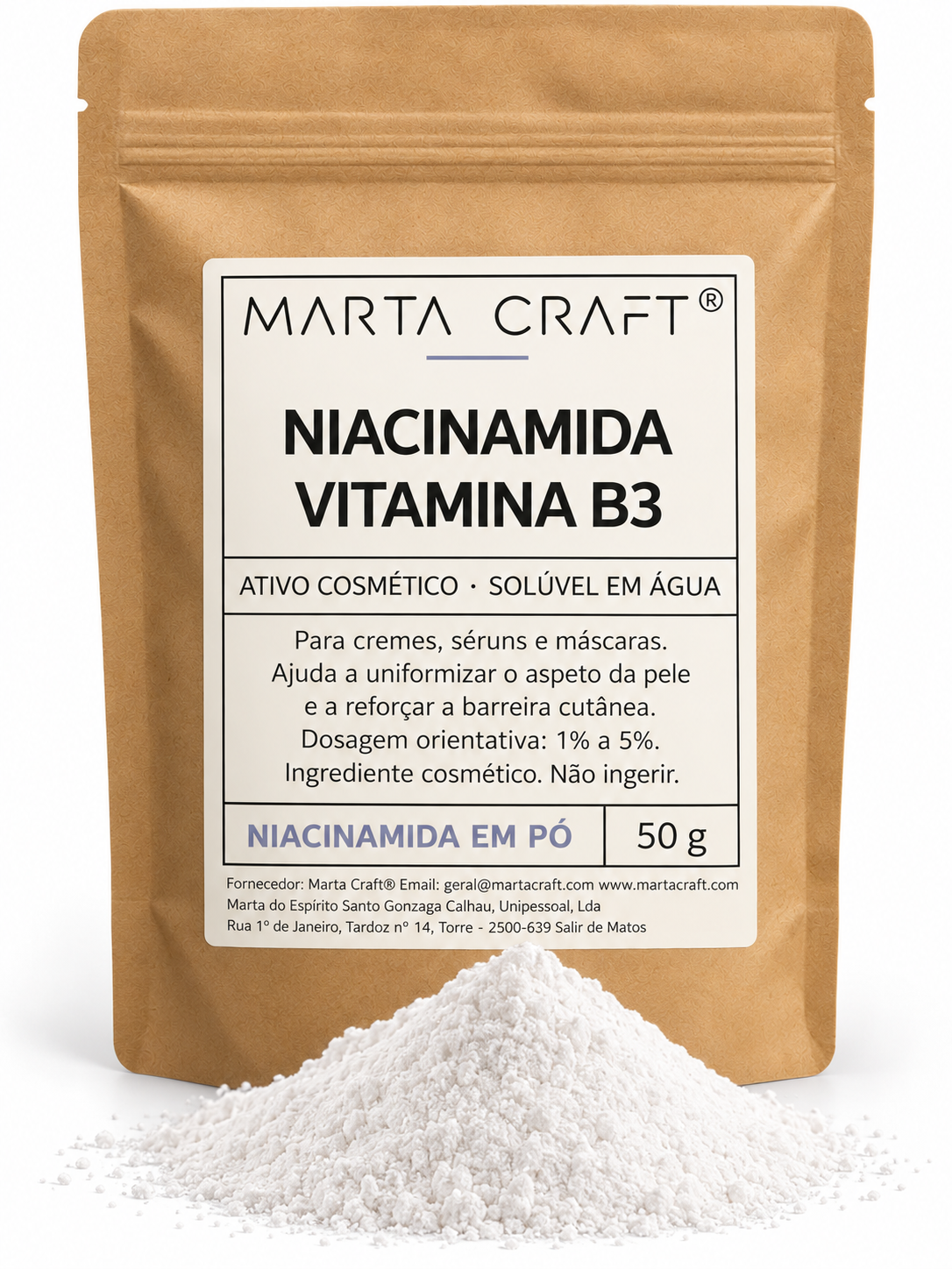 Niacinamida-Vitamina B3 ou Nicotinamida