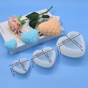 CA020MS  Moldes Silicone Coração Texturizado  Flor Set 3 pçs