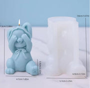 AN014MS -Coelho Fofinho  3D - Molde de Silicone