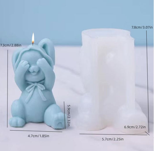 AN014MS -Coelho Fofinho 3D - Molde de Silicone