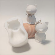 AN026MS- Gato minimalista  2D  - Molde de Silicone