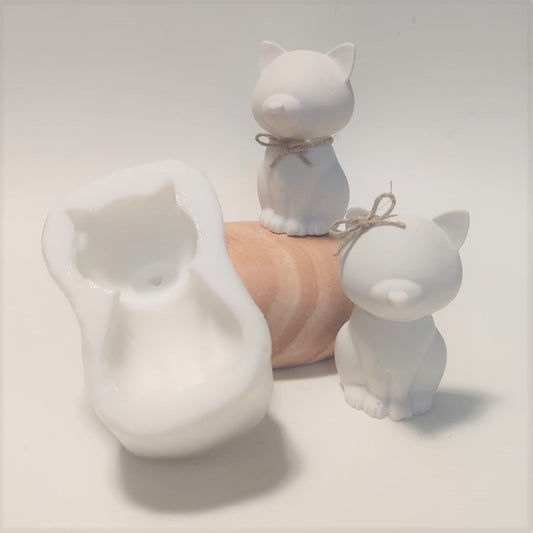 AN026MS- Gato minimalista 2D - Molde de Silicone