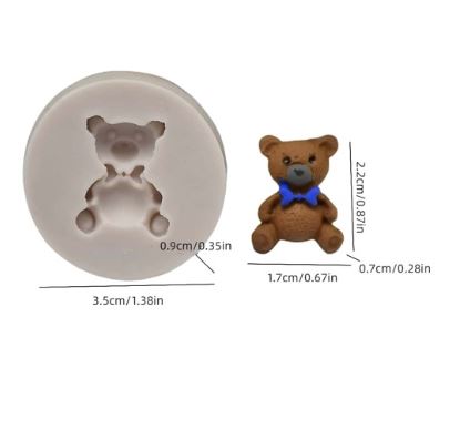 AN040MS -Mini Urso - Molde de Silicone