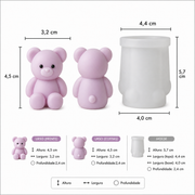AN064MS - Molde de Silicone URSO 3D  S