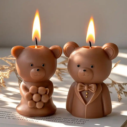 AN120MS -  Molde 2 Peças Urso Romântico