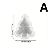 NA077MS -Forma de Silicone Epoxi  - Árvore de Natal | Floco de Neve |Boneco de Gengibre