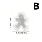 NA077MS -Forma de Silicone Epoxi  - Árvore de Natal | Floco de Neve |Boneco de Gengibre