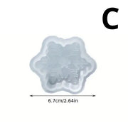 NA077MS -Forma de Silicone Epoxi  - Árvore de Natal | Floco de Neve |Boneco de Gengibre