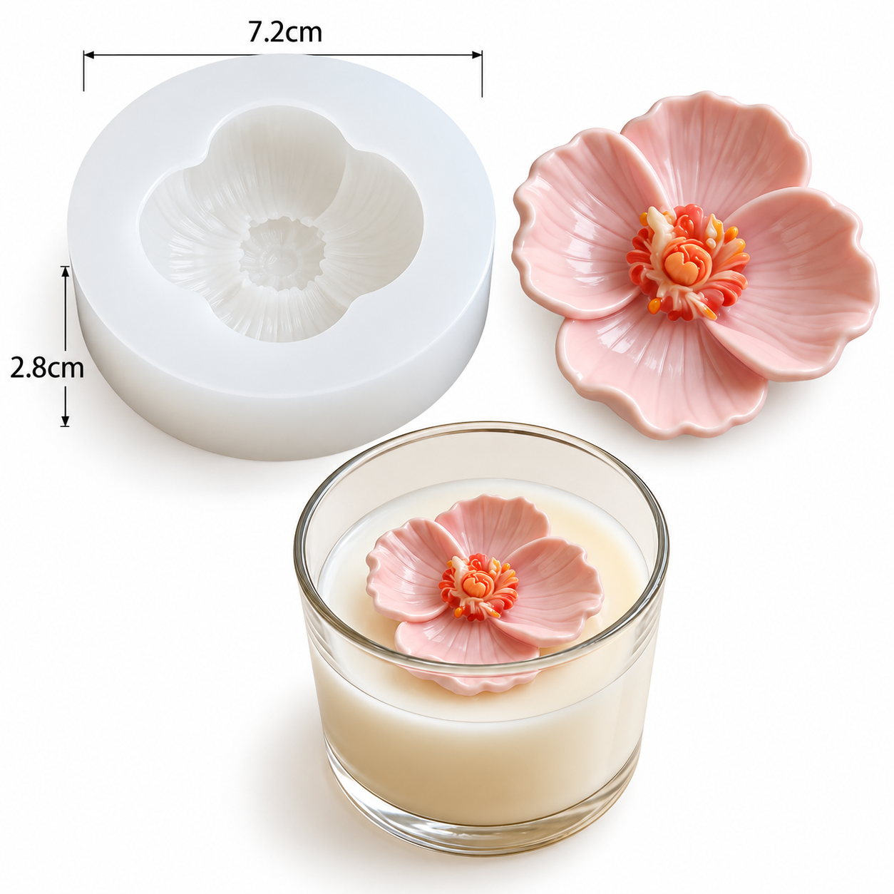 F030MS-  Molde de Silicone Flor Anémona