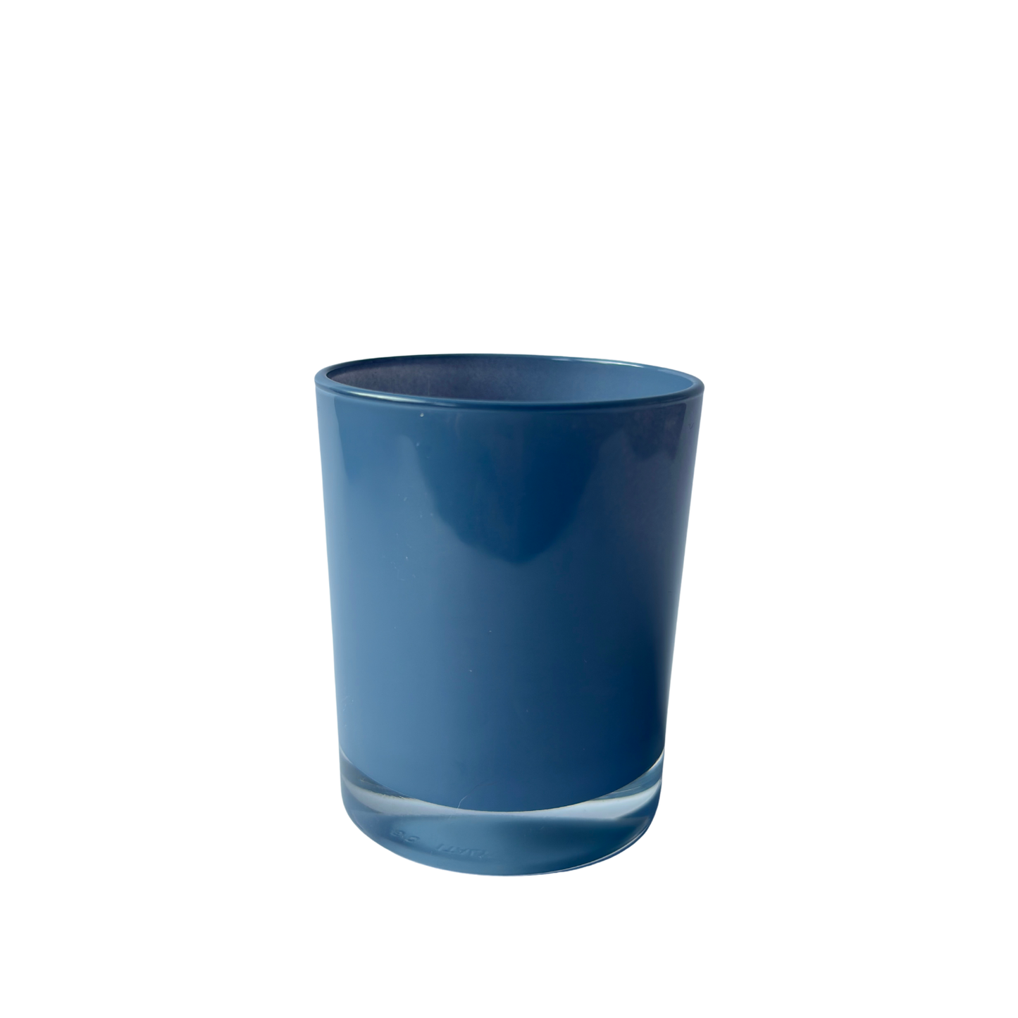 Copo Vidro Azul Escuro Brilhante Mate C/Fundo Alto - 140 ml