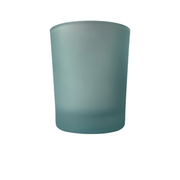 Copo para Velas em Vidro Azul Fosco Translúcido 180 ml