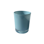 Copo Vidro Azul Pastel Brilhante Mate C/Fundo Alto - 140 ml