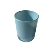 Copo Vidro Azul Pastel Brilhante Mate C/Fundo Alto - 140 ml