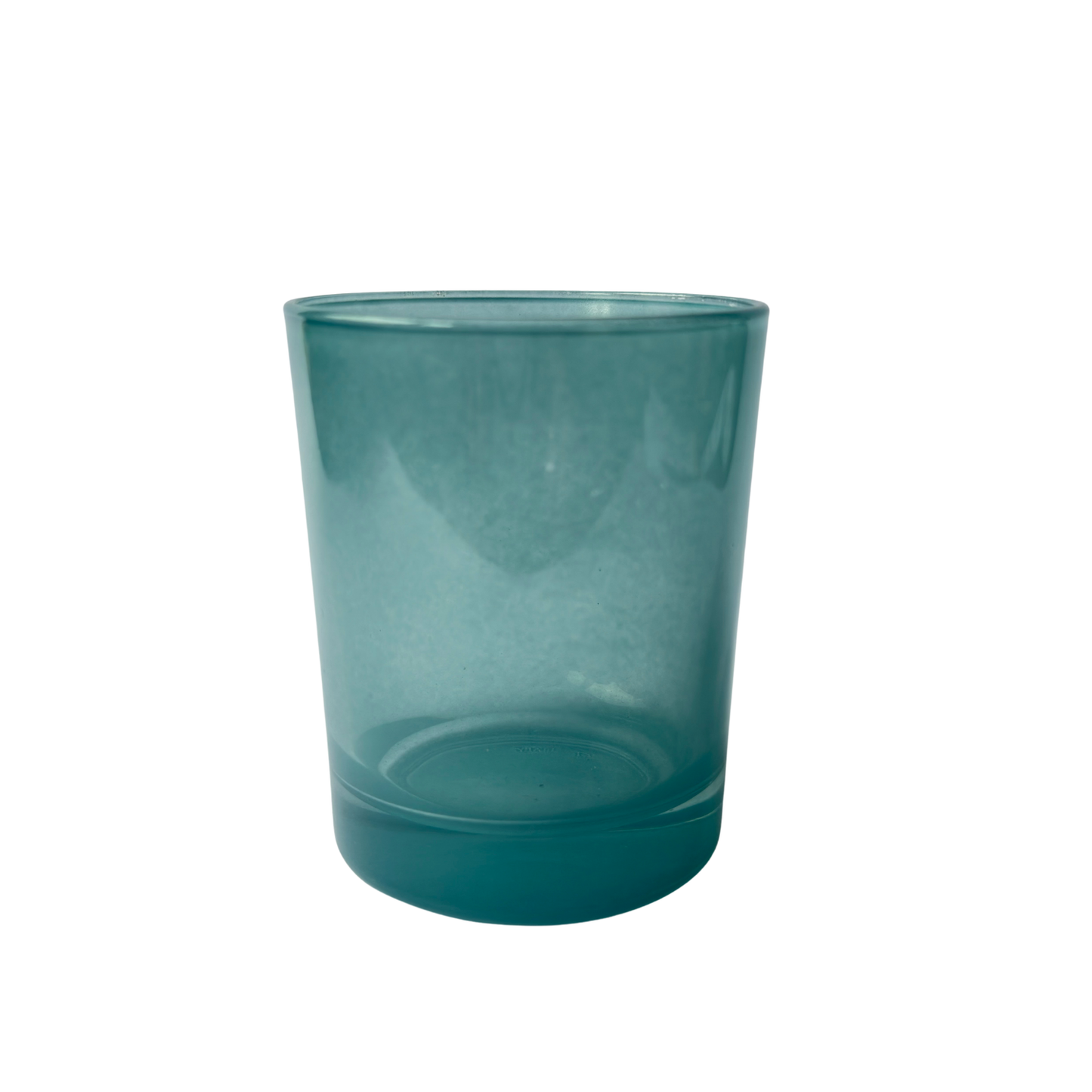 Copo Vidro Azul Petróleo Brilhante Translúcido C/Fundo Alto - 220 ml