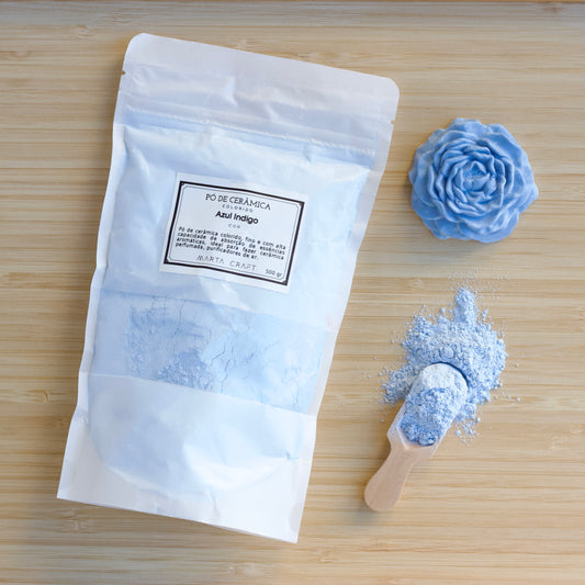 Pó Cerâmico Colorido  - COR- Azul Índigo - 500g /2.5 kg -MARTA CRAFT