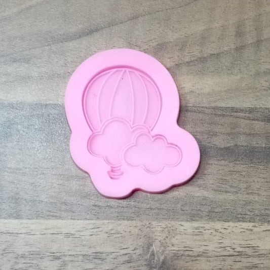 B027MS - Molde de Silicone Balão de ar quente e nuvens