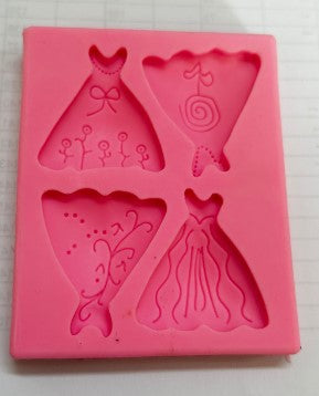 D030MS - Conjunto 4 Vestidos - Molde de Silicone