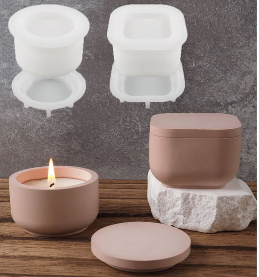 BP002MS - Molde - Caixa de armazenamento com tampa Quadrada/ Redonda