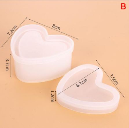 BP007MS - Molde - Caixa de armazenamento com tampa Quadrada/ Redonda/Pentágono/Coração