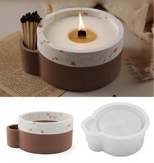 BP012MS - Molde grande - Copo de vela com armazenamento de Fósforo