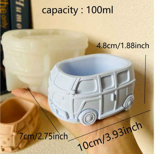 BP078MS - Molde - Vaso De Flor Em Forma De Carro