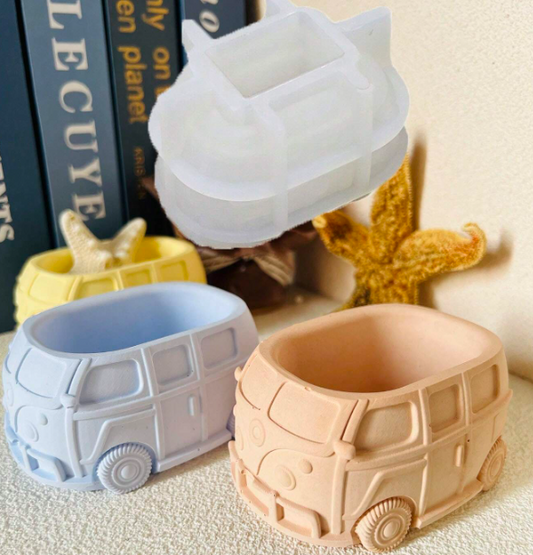 BP078MS - Molde - Vaso De Flor Em Forma De Carro