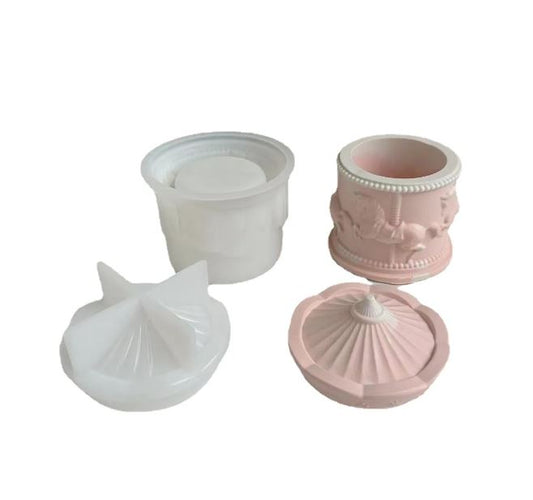 BP077MS - molde carrossel caixa de armazenamento