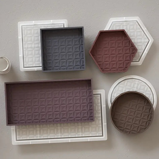 BP091MS - Molde Silicone Forma Quadrada c/ Relevo