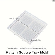 BP091MS - Molde Silicone Forma Quadrada c/ Relevo