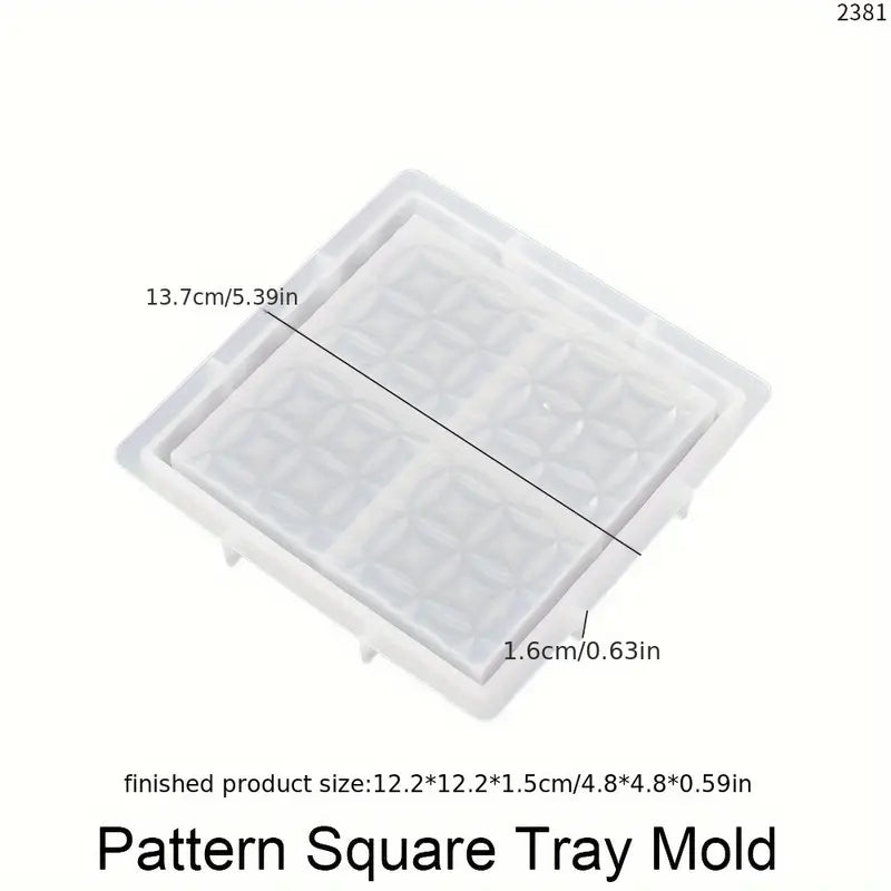 BP091MS - Molde Silicone Forma Quadrada c/ Relevo