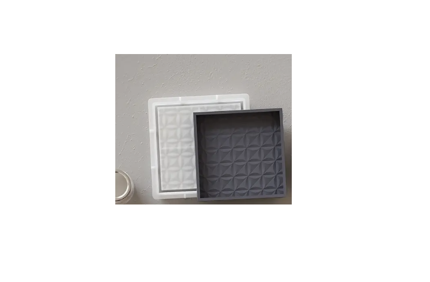 BP091MS - Molde Silicone Forma Quadrada c/ Relevo
