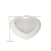 BP093MS - Molde Silicone Coração em Renda com Contas