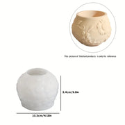BP096MS - Molde Silicone Vaso Flores Suculentas Padrão Relevo