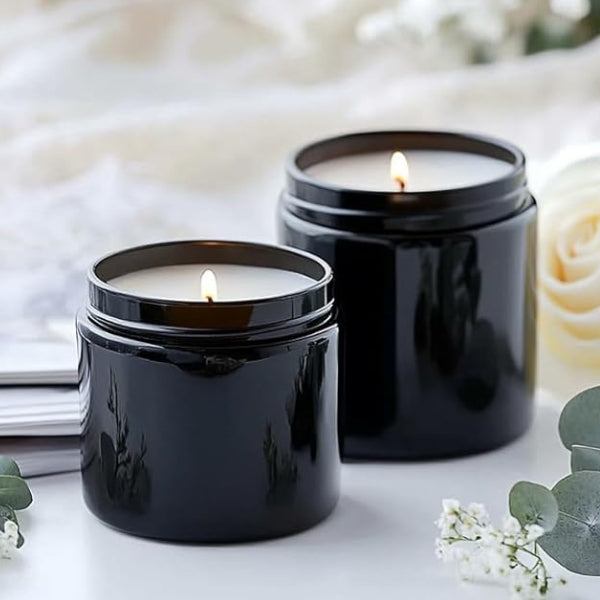 | Boião Vidro Ambar 100 ml | Preto brilhante | Tampa Opcional