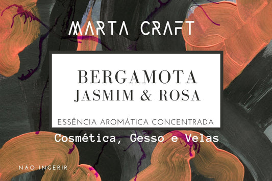 Essência aromática concentrada  para Velas e Sabonetes e Gesso - Bergamota Jasmim & Rosa