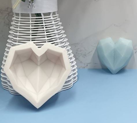 CA011MS - Molde Coração Geométrico