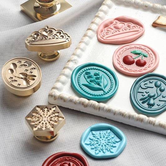 CAR052-Sinete 1 cabeça de cobre 25 mm/ punho de madeira p/Lacre