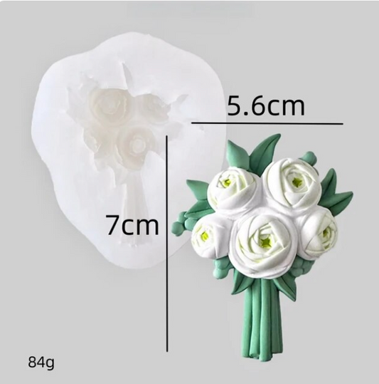 F082MS- Molde Buquet Peônias