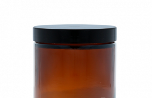 Boião Vidro Âmbar 500 ml | Tampa Opcional (vendida separadamente) ou Sem Tampa