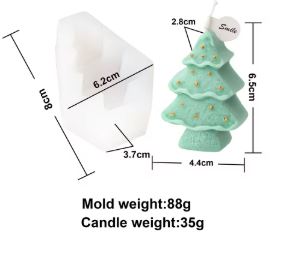 NA090MS - Molde árvore Natal  vela Cake