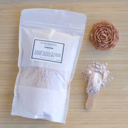 Pó Cerâmico Colorido  - COR-  Castanho - 500g /2.5 kg - MARTA CRAFT