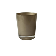 Copo Vidro Champanhe Creme Brilhante Mate C/Fundo Alto - 220 ml